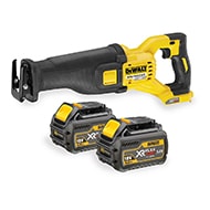 54v XR FLEXVOLT Recip Saw kitted with x2 batteries