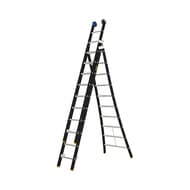 3 PART 10 RUNGS PROFESSIONAL ALUMINIUM MULTI-FUNCTION LADDER